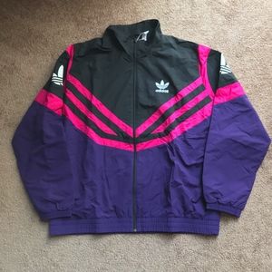 adidas sportive track jacket purple